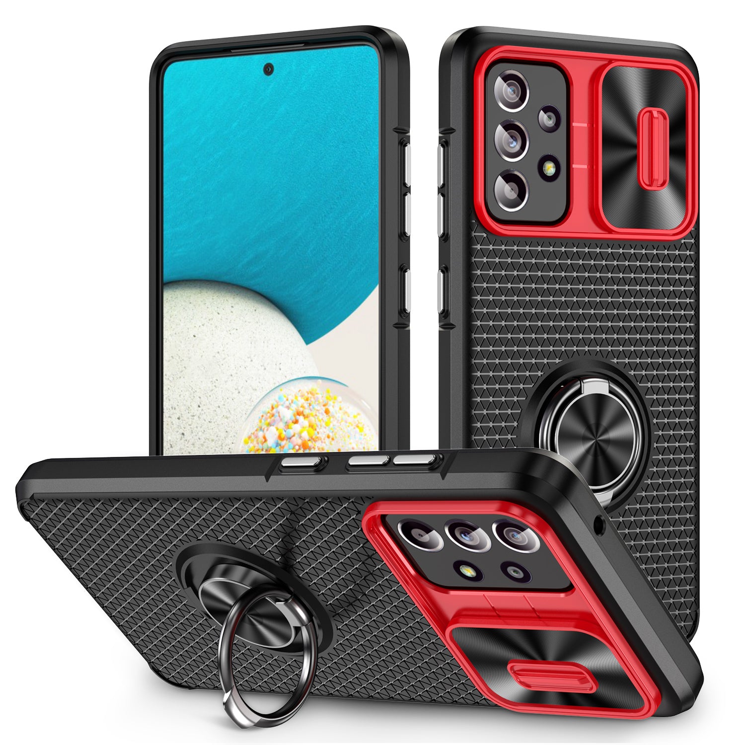 For Samsung Galaxy A52 4G / A52 5G / A52s 5G Kickstand Phone Case Slide Lens Protection PC TPU Back Cover For Samsung Galaxy A52 4G / A52 5G / A52s 5G Kickstand Phone Case Slide Lens Protection PC TPU Back Cover